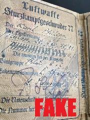 Fake Nazi Passbook, ID, WW2