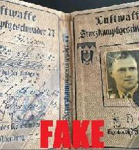 Fake Nazi Passbook, ID, WW2