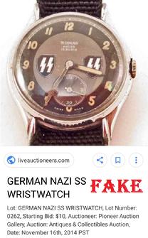 fake nazi wrist watch