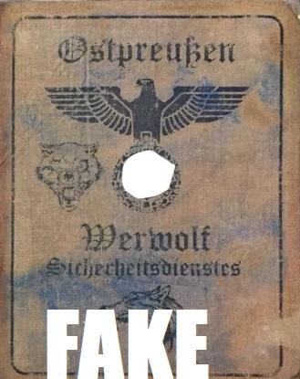 Fake Nazi Passbook, ID, WW2