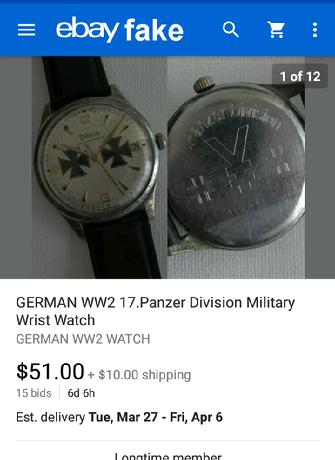 nazi wrist watch
