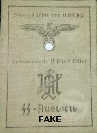 Fake Nazi ID, gerrhembr_0, ebay, forgery, Nazi ID, Nazi Passbook, SS Passport