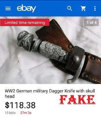 nazi skull knife