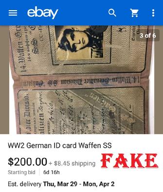 Fake Nazi ID