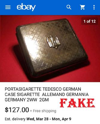 PORTASIGARETTE TEDESCO GERMAN CASE SIGARETTE ALLEMAND GERMANIA GERMANY 2WW 2GM