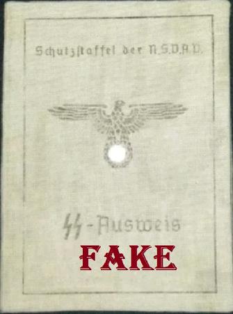 Fake Nazi ID, gerrhembr_0, ebay, forgery, Nazi ID, Nazi Passbook, SS Passport
