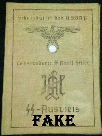 Fake Nazi ID, gerrhembr_0, ebay, forgery, Nazi ID, Nazi Passbook, SS Passport