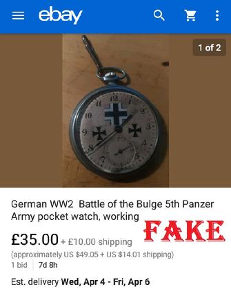 Brexit2019, fake nazi items, ebay fakes, WW2 fakes, German WW2 military fakes