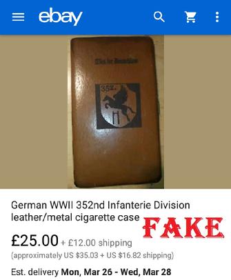 Brexit2019, fake nazi items, ebay fakes, WW2 fakes, German WW2 military fakes