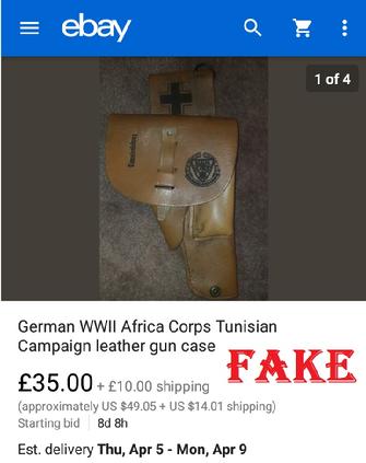 Brexit2019, fake nazi items, ebay fakes, WW2 fakes, German WW2 military fakes