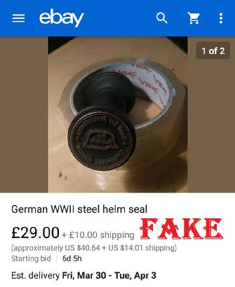 Brexit2019, fake nazi items, ebay fakes, WW2 fakes, German WW2 military fakes