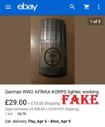 Brexit2019, fake nazi items, ebay fakes, WW2 fakes, German WW2 military fakes