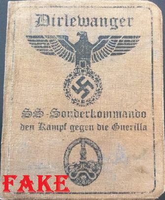 Fake Nazi ID, Nazi Passbook, ebay fakes