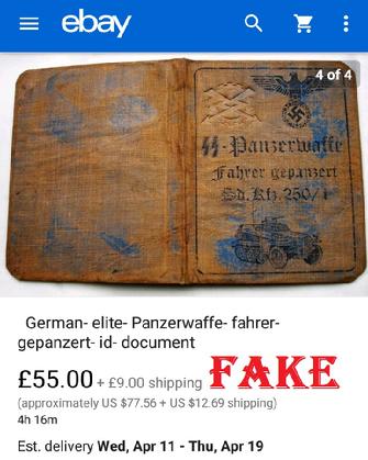 German- elite- Panzerwaffe- faher- gepanzert- id- document