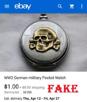 WW2 German Skull SS pocket watch
