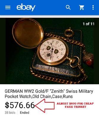 fake nazi pocket watch