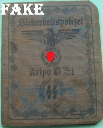 Fake Nazi ID's on ebay