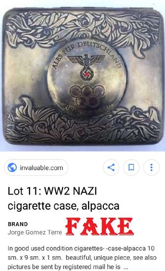 Fake Nazi Cigarette Cases
