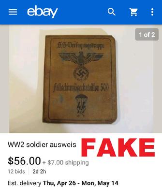 Fake Nazi ID