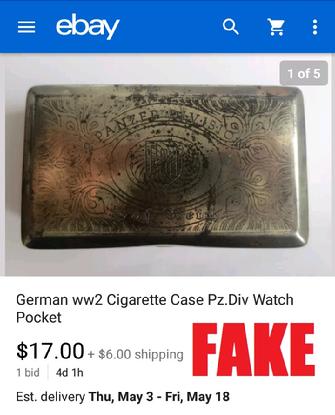 Nazi Cigarette Case