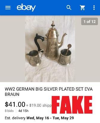 WW2 Eva Braun Silver Set