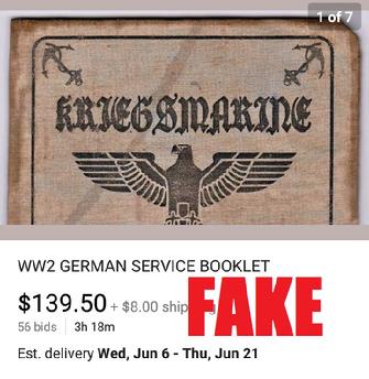 Fake Nazi Passbook, ID, WW2