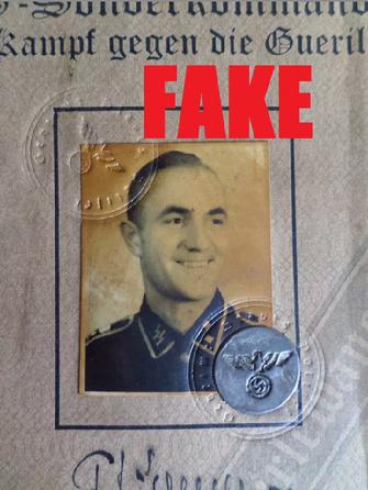 Fake Nazi Passbook, ID, WW2