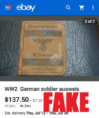 WW2 Nazi Passbook