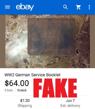 Fake Nazi Passbook, ID, WW2