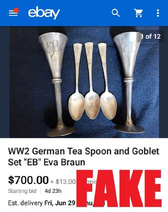WW2 Eva Braun Silver Set