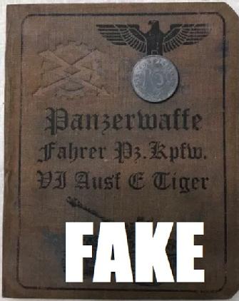Fake Nazi Passbook, ID, WW2