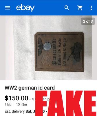 Fake Nazi Passbook, ID, WW2
