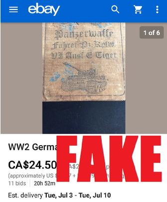 Fake Nazi Passbook, ID, WW2