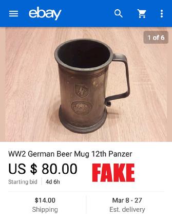 Fake Nazi Beer Mugs
