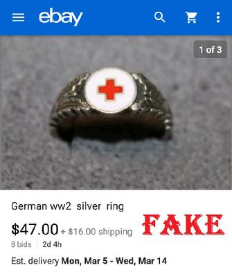 Fake Red Cross Ring