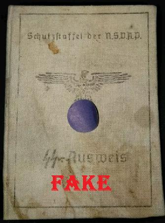 Fake Nazi ID, gerrhembr_0, ebay, forgery, Nazi ID, Nazi Passbook, SS Passport