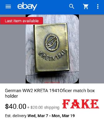 Fake Nazi Items on ebay