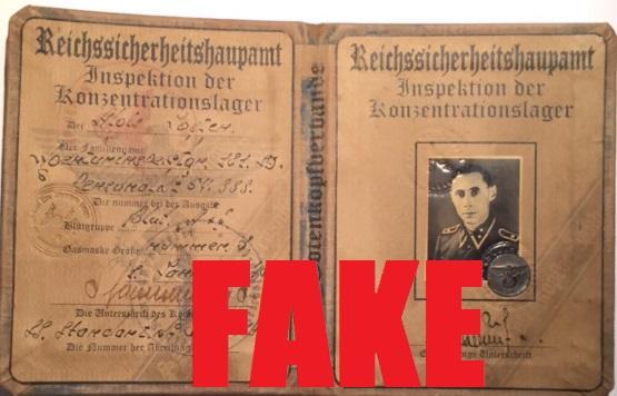 Fake Nazi Passbook, ID, WW2