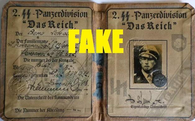 Fake Nazi Passbook, ID, WW2