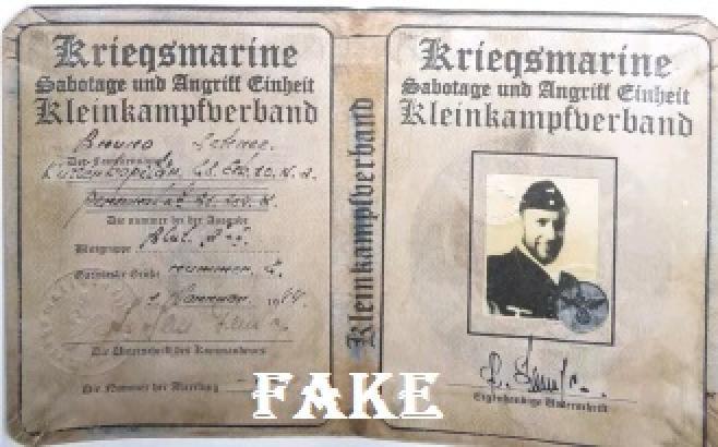 Fake Nazi ID, WW2 fakes, Nazi Passbook