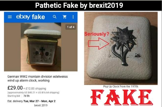 Brexit2019, fake nazi items, ebay fakes, WW2 fakes, German WW2 military fakes