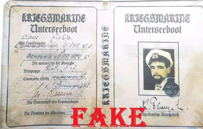 Fake WW2 Nazi ID, Fake Passbook, 