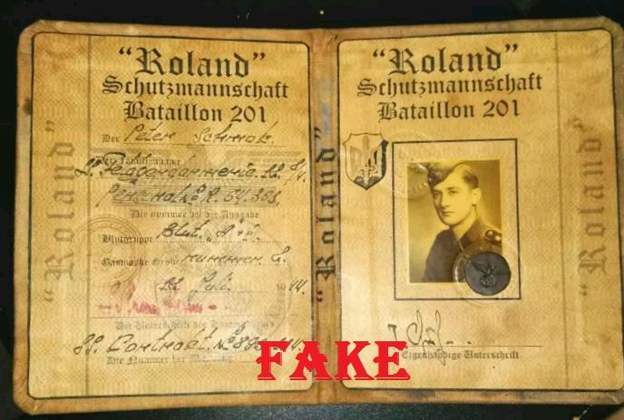 Fake Nazi ID, gerrhembr_0, ebay, forgery, Nazi ID, Nazi Passbook, SS Passport