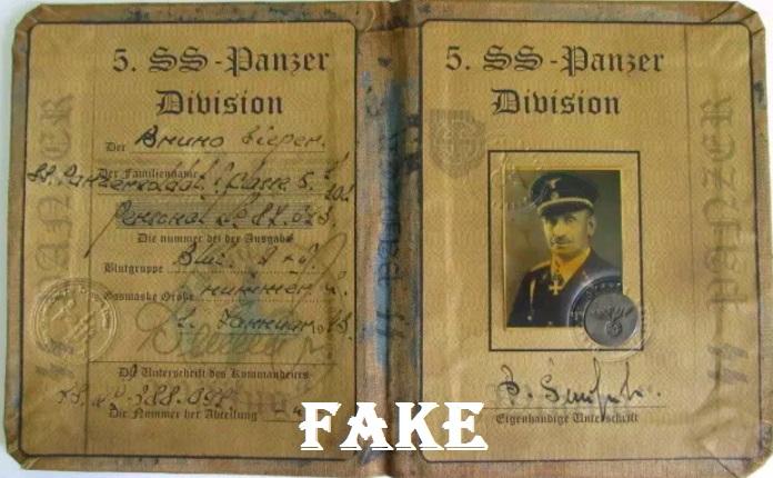 Fake Nazi ID, gerrhembr_0, ebay, forgery, Nazi ID, Nazi Passbook, SS Passport