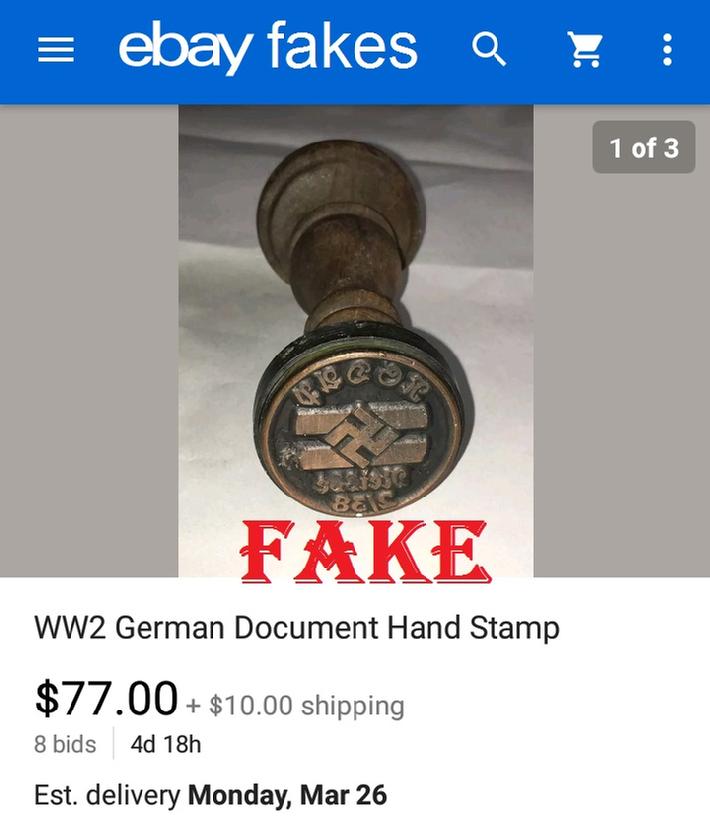 Nazi Seal, stamp, fake