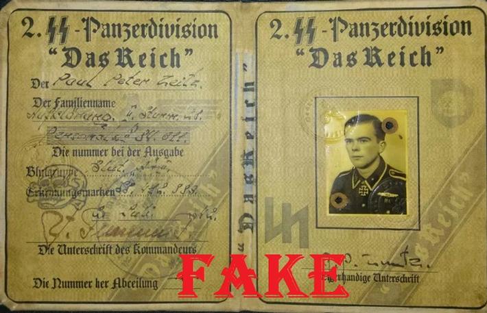 Fake Nazi ID, gerrhembr_0, ebay, forgery, Nazi ID, Nazi Passbook, SS Passport