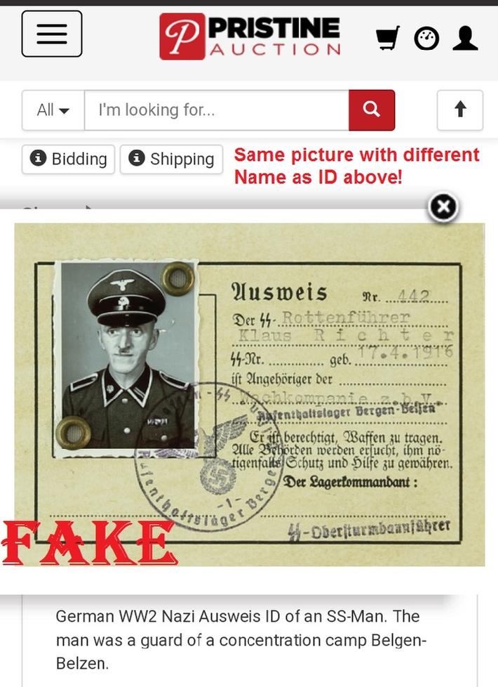 pristineauction.com fakes