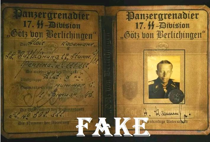 Fake Nazi ID, gerrhembr_0, ebay, forgery, Nazi ID, Nazi Passbook, SS Passport