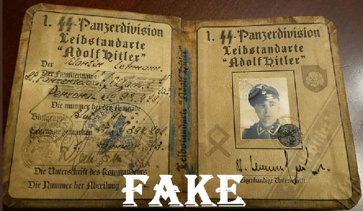 Fake Nazi WW2 I.D Document