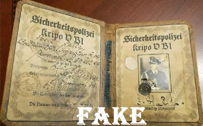 Fake Nazi WW2 I.D Document